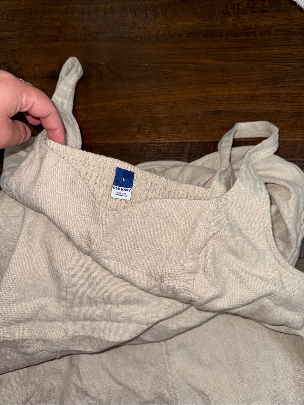 Old Navy Fit & Flare Linen Blend Midi Dress - Picture 4 of 6